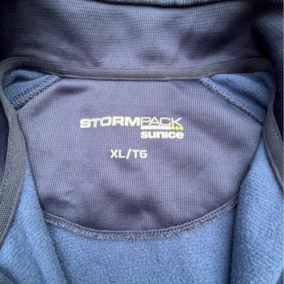NWOT Sunice Stormpack Men's 1/4 Zip Blue/Black Heather Pullover Athletic Jacket - Picture 6 of 12